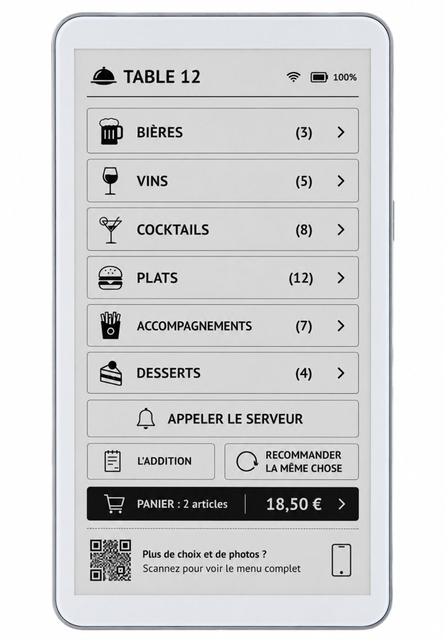 Pad de commande à table BEGuest